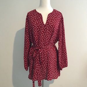Tacera Maternity Polka Dot Top